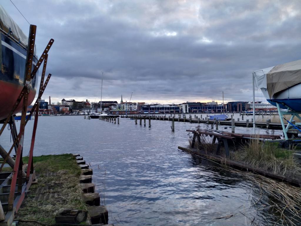 Foto von Hochwasser in Rostock Warnow Februar 2020 / Gehlsdorfer Ufer 6