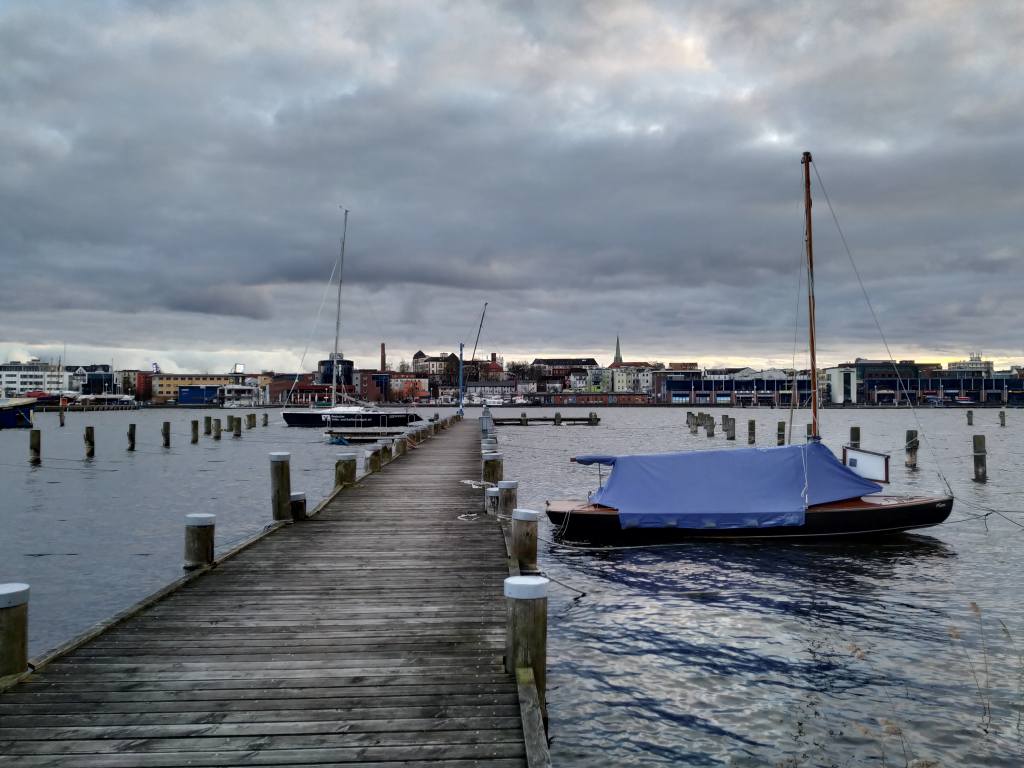 Foto von Hochwasser in Rostock Warnow Februar 2020 / Gehlsdorfer Ufer 9