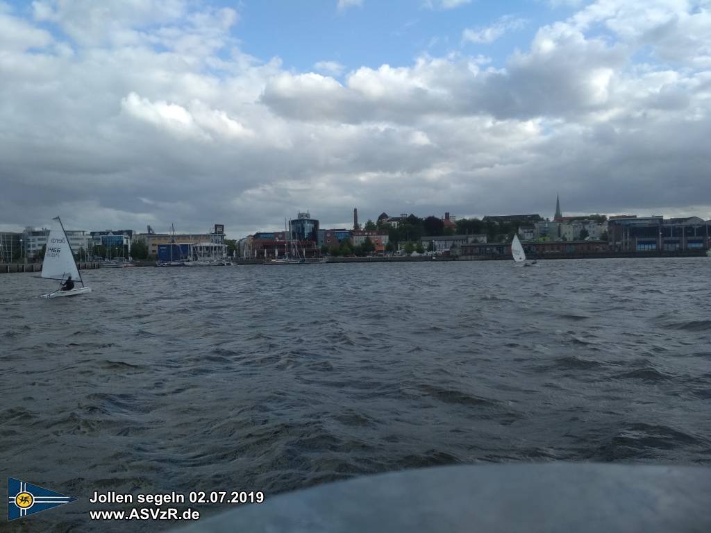 jollen segeln Laser, RS Aero, RS500, Starkwind Rostock 02.07.2019